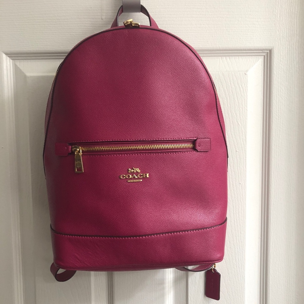 Coach Pink Leather Backpack